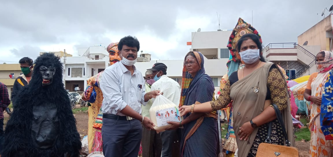 Rice distribution in Dharwad